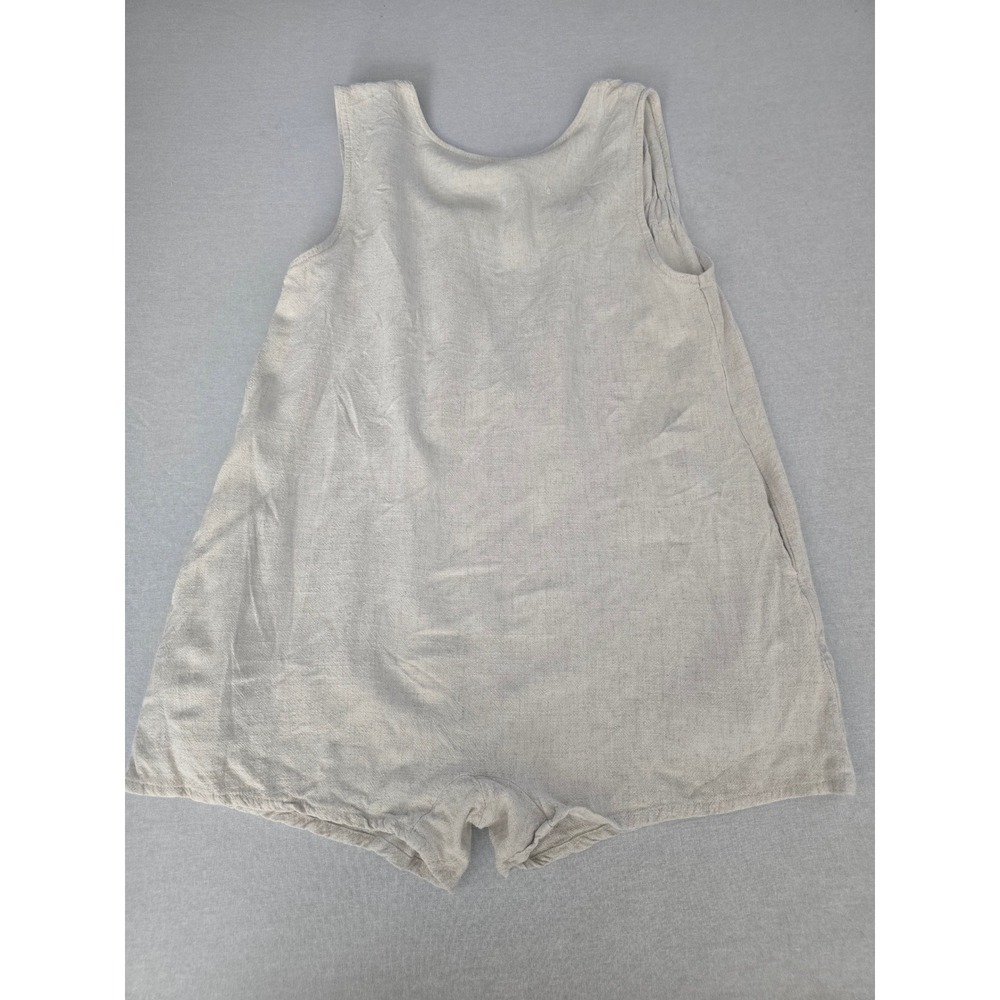 Petal + Pup Linen Cotton Blend Mini Romper Shorts Natural Beige Women's‎ Size 4